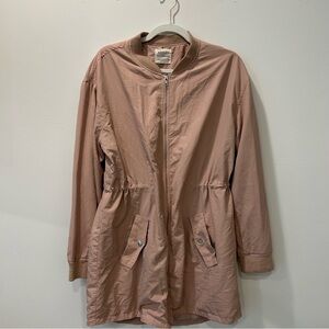 Buckle light pink jacket with cinch waist